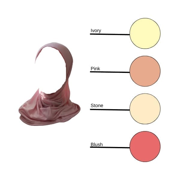 LADIES PINFREE BURQI 3 - HD030 (1) Pin Free Ladies Burqa - Pink Shades - Image 1